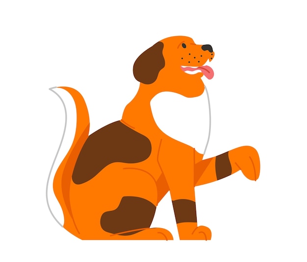 Dog cute sticker vector concept