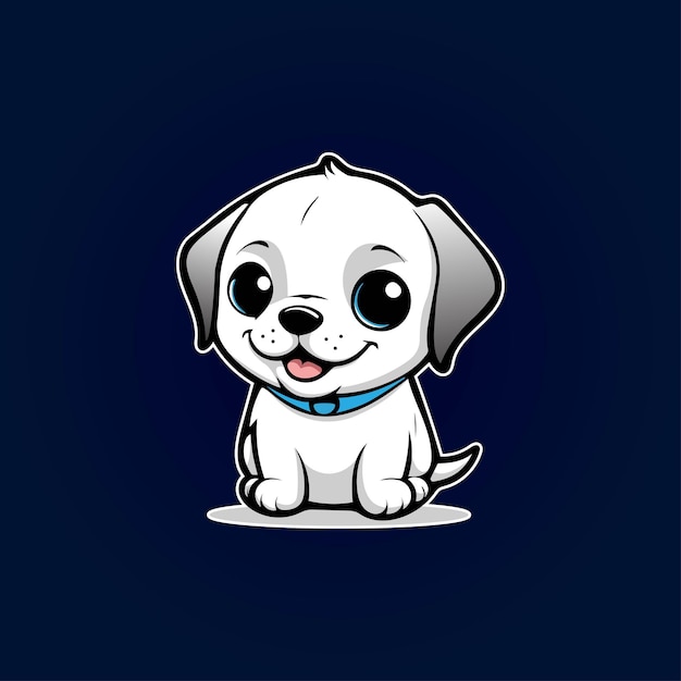 Dog cute vector cartoon ilustration