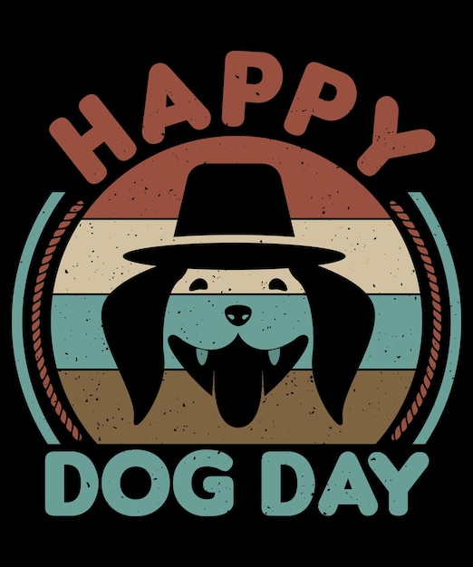 Vettore dog day tipografia vector tshirt design