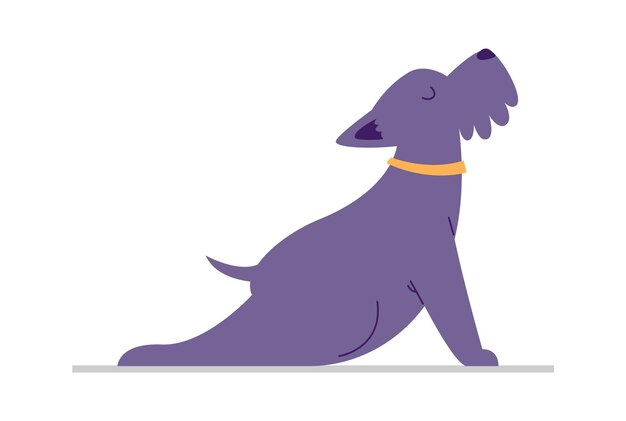 Vector dog doing yoga