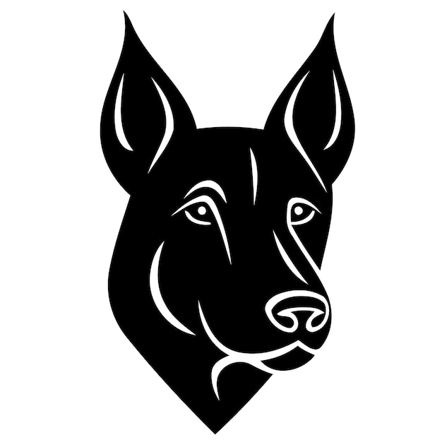 Vector dog domestic animal head