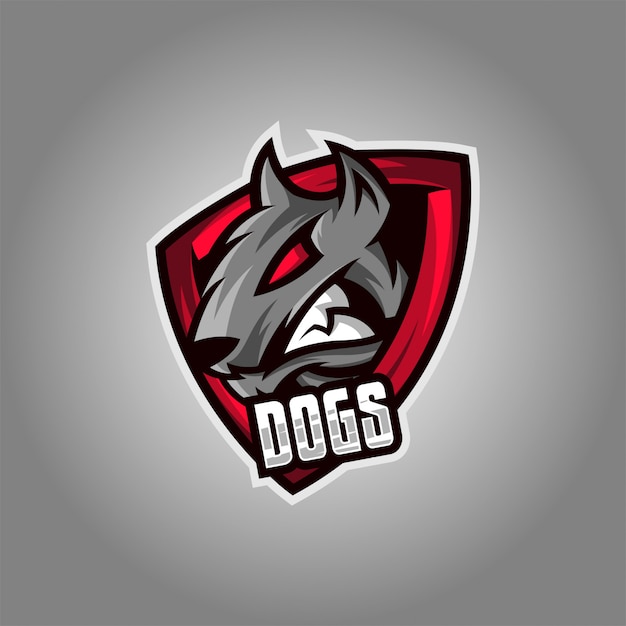 Vector dog esport logo