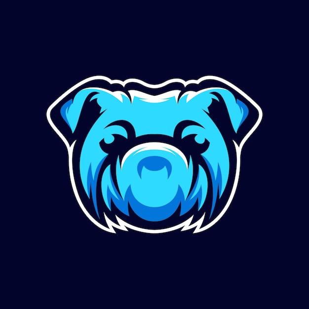 Vettore logo di esport per cani