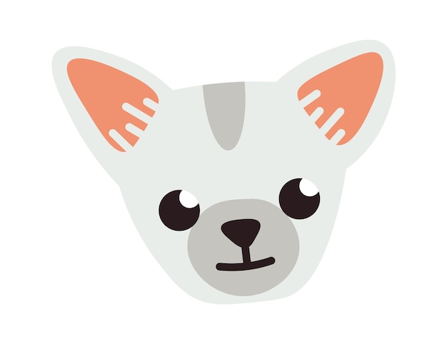 Vector dog face animal icon vector illustration