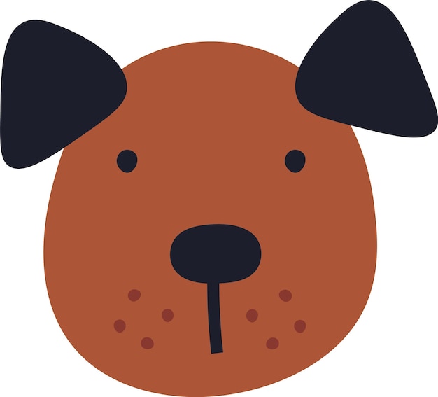 犬の顔の漫画