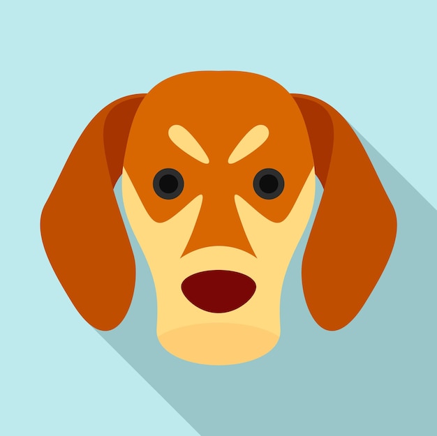 Vector dog face icon flat illustration of dog face vector icon for web design