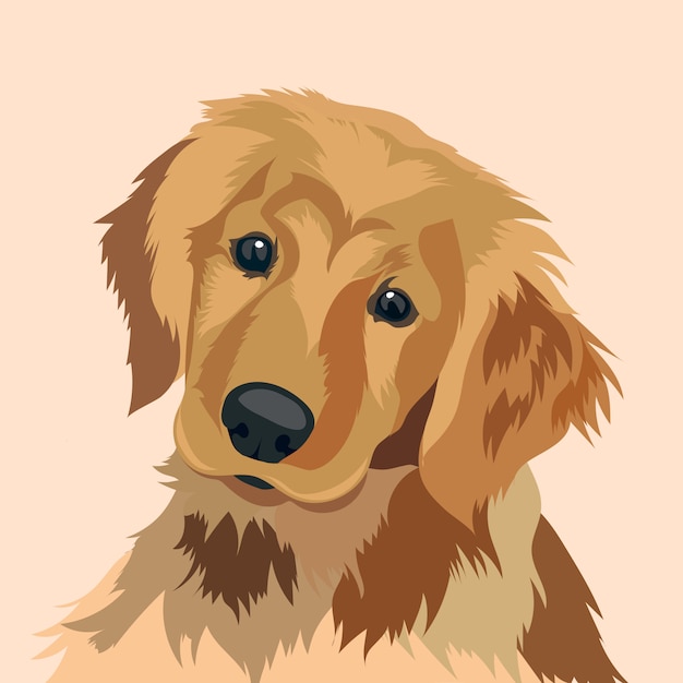 Dog Face Illustration