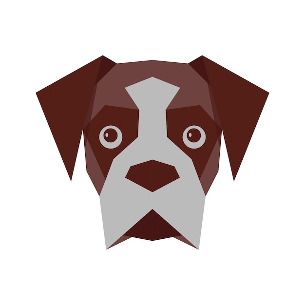 Vector dog face  isolated vector