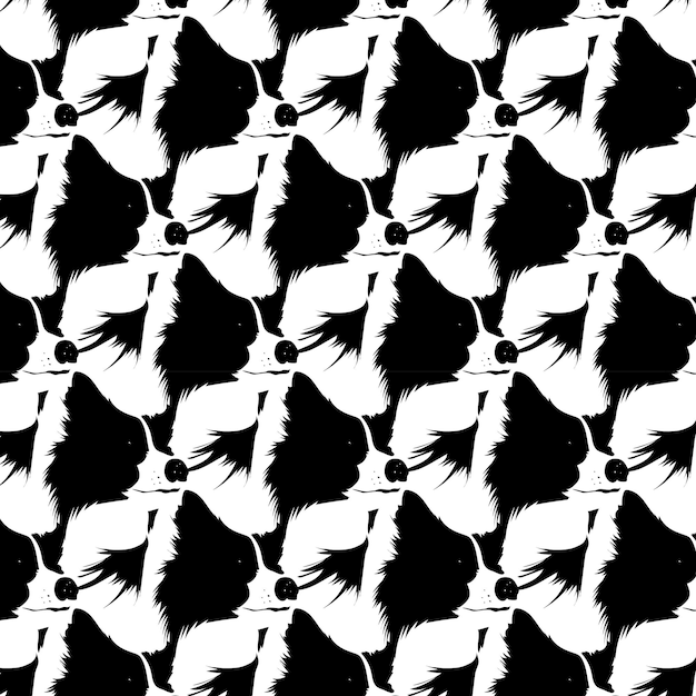 Dog face seamless pattern