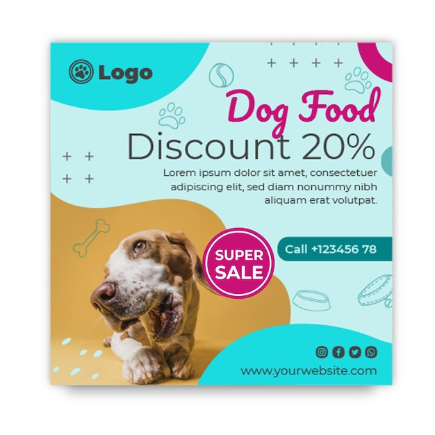 Dog food squared flyer