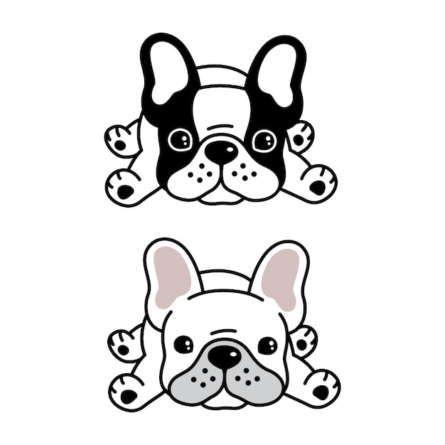 Vector dog  french bulldog pet cartoon