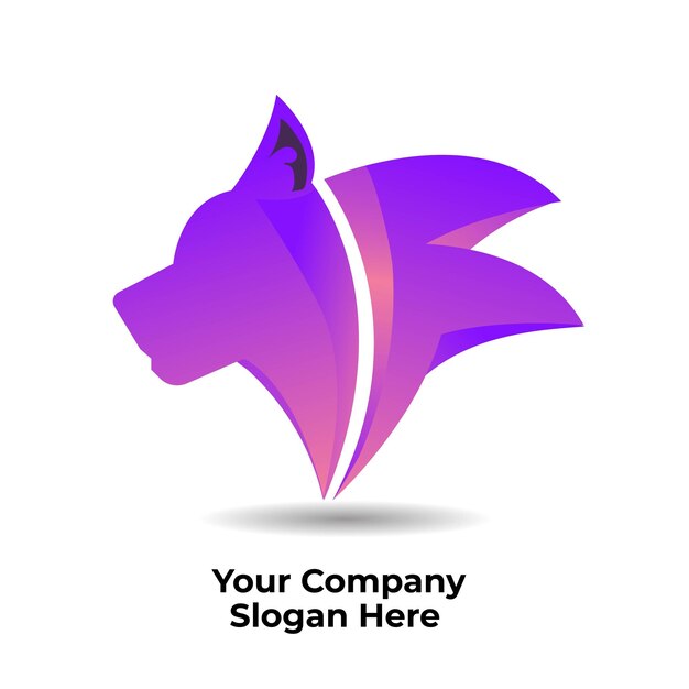 Vector dog gradient logo for business company