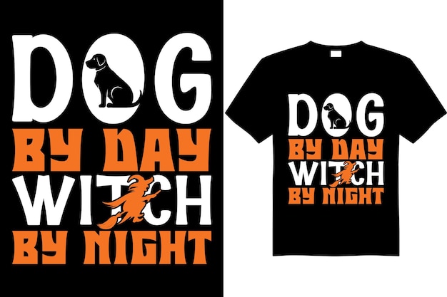 dog halloween t-shirt design vector