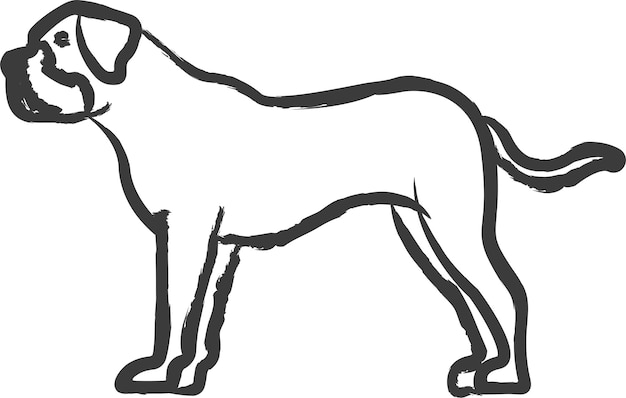 Dog hand drawn vector illustration