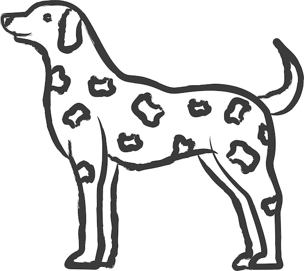 Vector dog hand drawn vector illustration