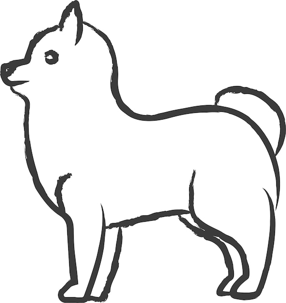 犬が手で描いたベクトルイラスト