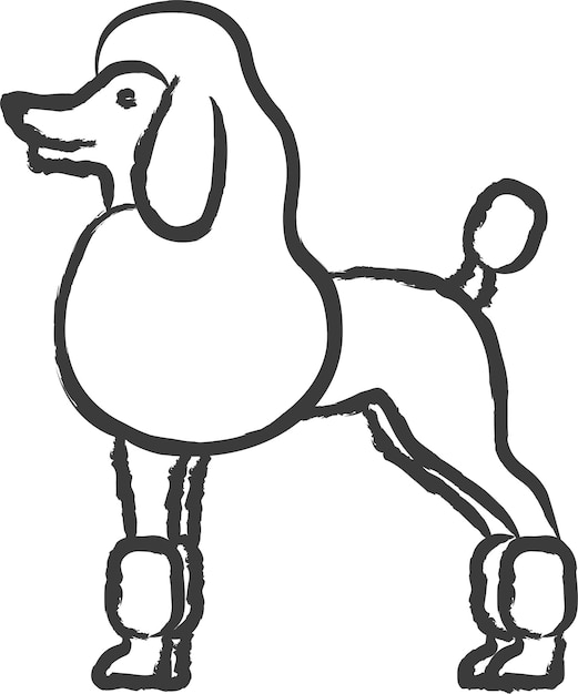 犬が手で描いたベクトルイラスト