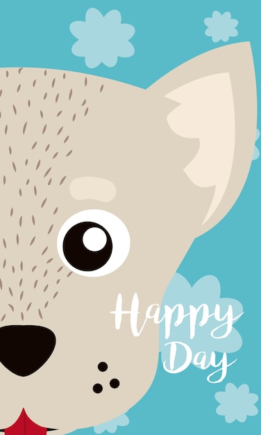 Dog Happy day card