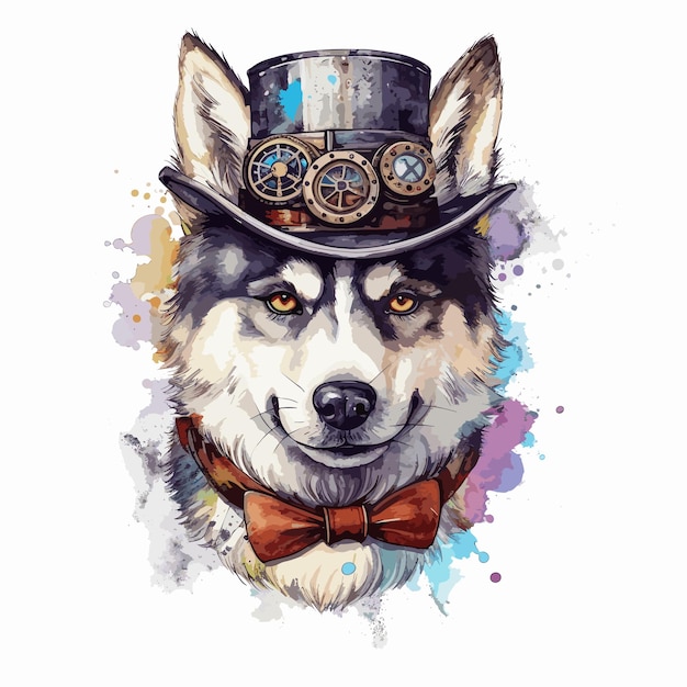 dog head hunter steampunk futuristic animals