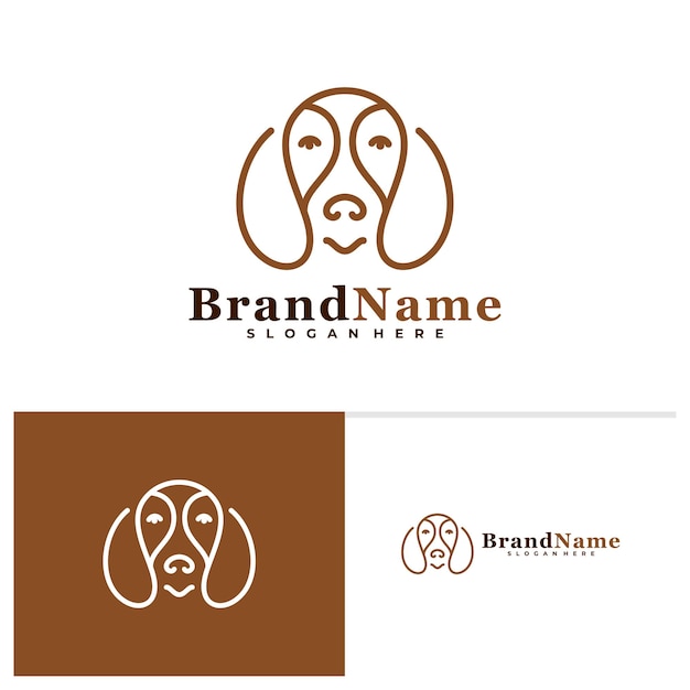 Dog Head Logo Vector Illustratie Ontwerp Creatief Dog Logo Concepten Template