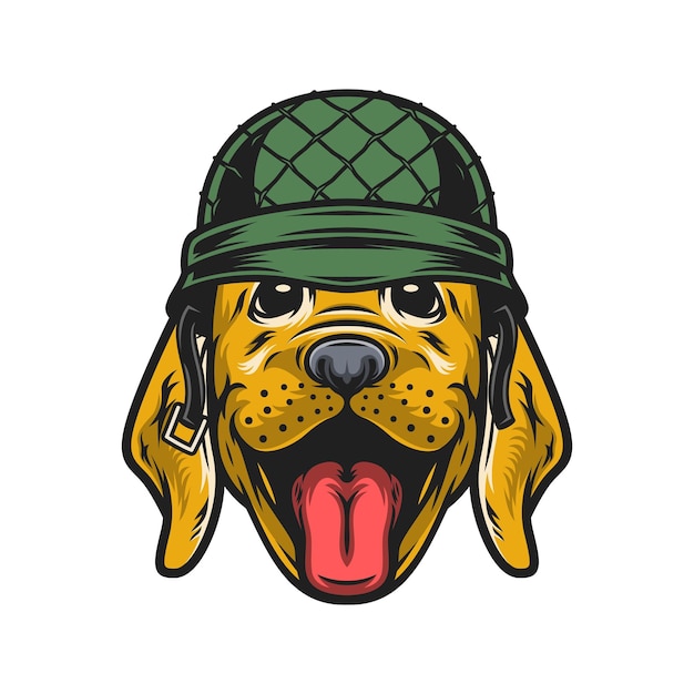 Vector dog head mascot design vector