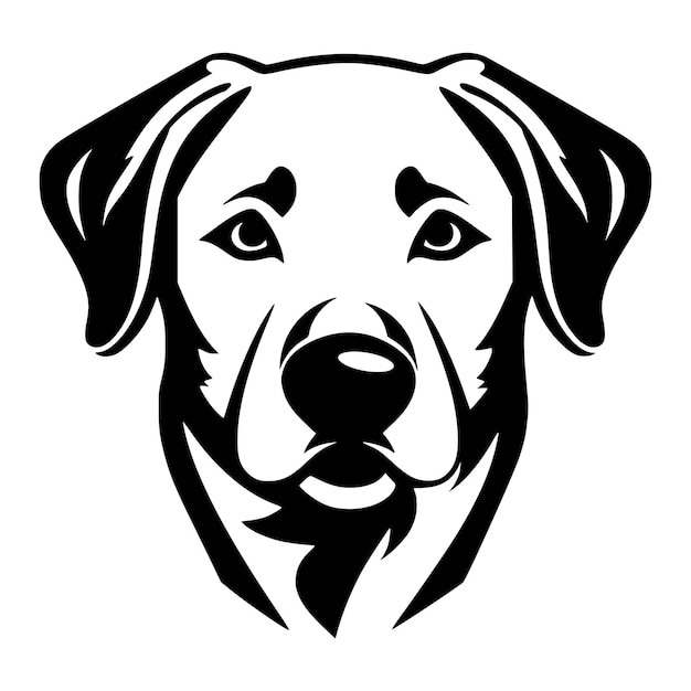 dog head pet animal illustration for logo