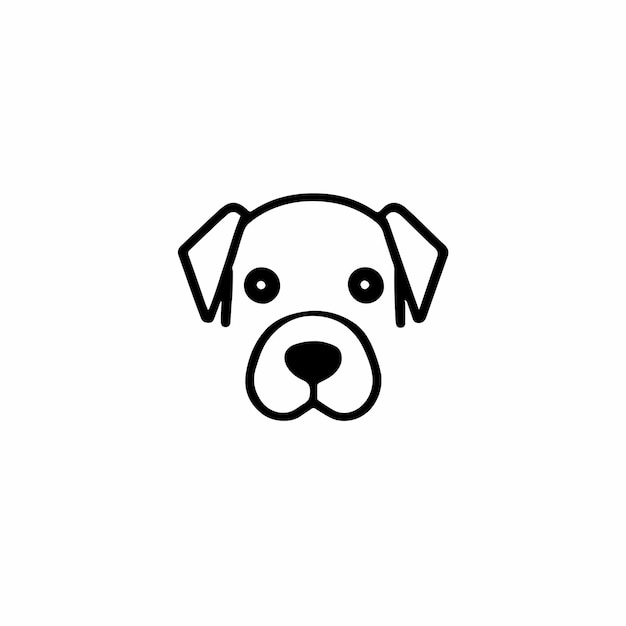 Vettore testa di cane su sfondo bianco illustrazione vettoriale