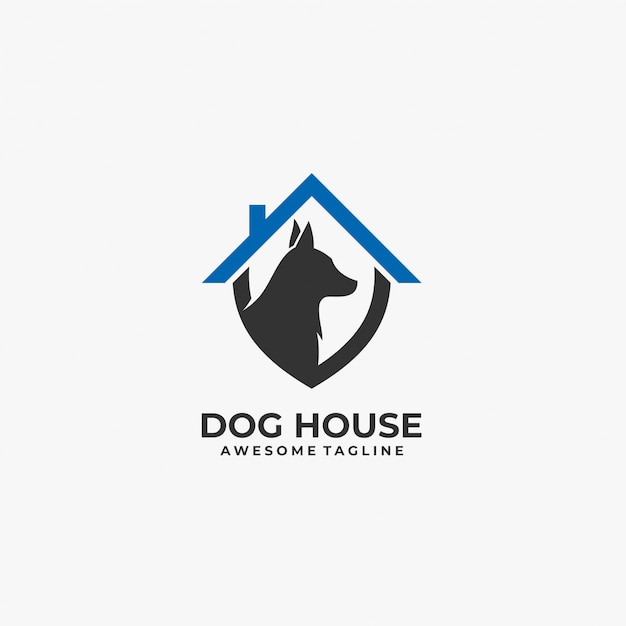 Dog house illustration   logo.