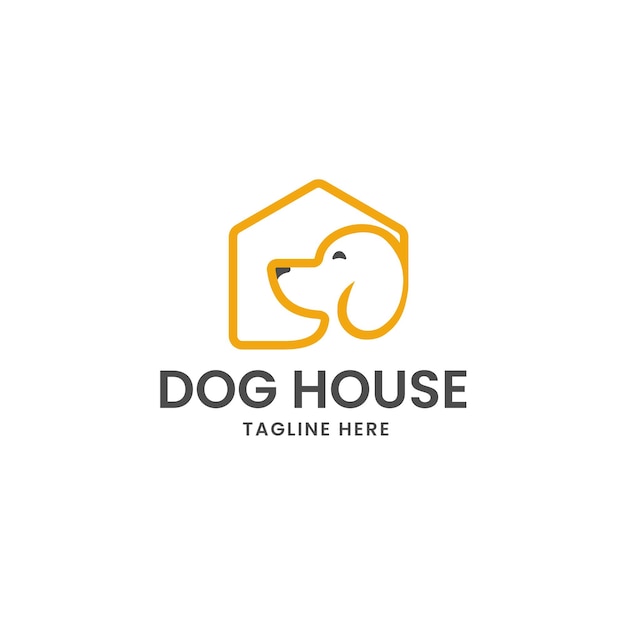 Dog house logo vector illustration