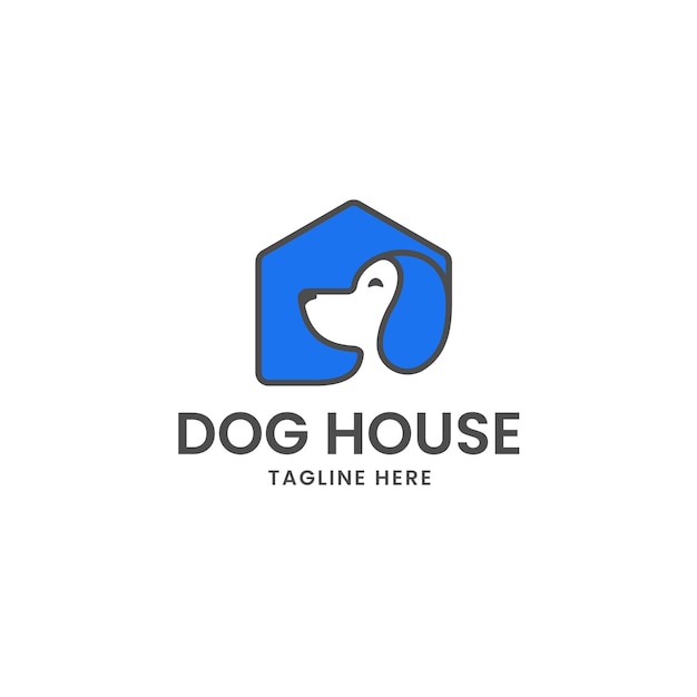 Vector dog house logo vector illustration