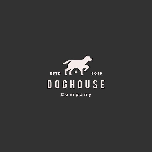 Logo della casa dell'animale domestico della casa del cane