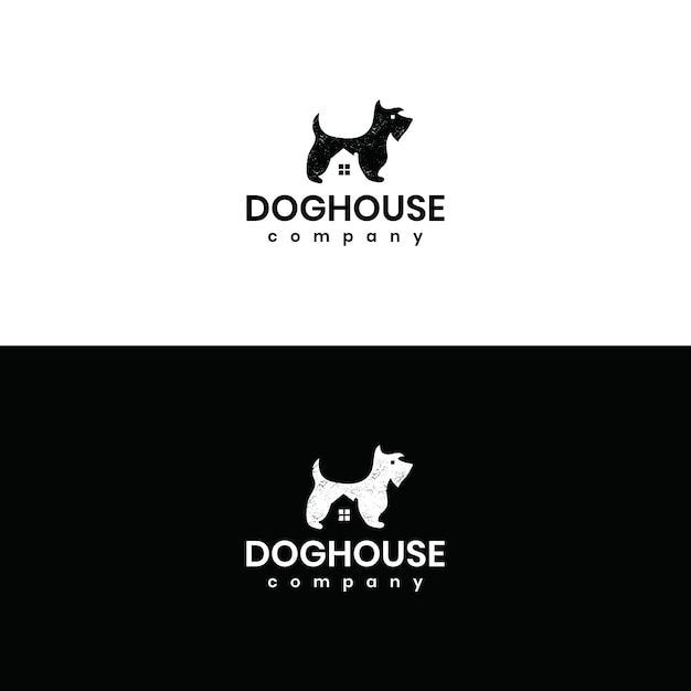 Dog house pet home logo