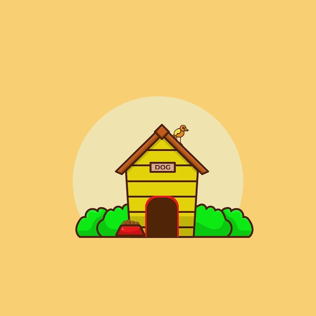 Dog house vector illustration