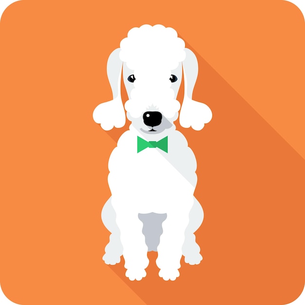 Vector dog icon flat design