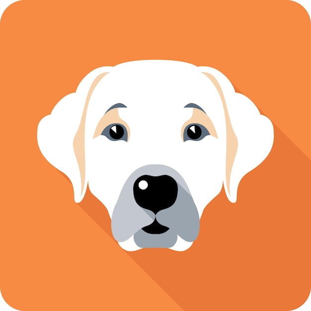 Dog icon flat design