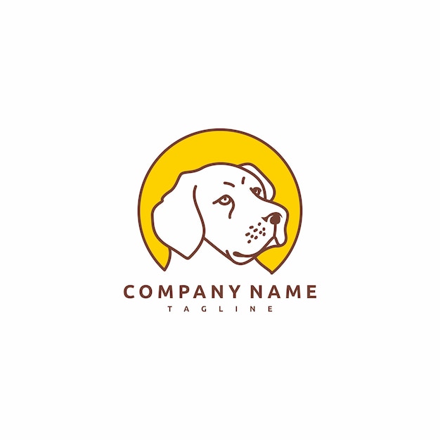 Dog icon minimalist logo concept for your vet