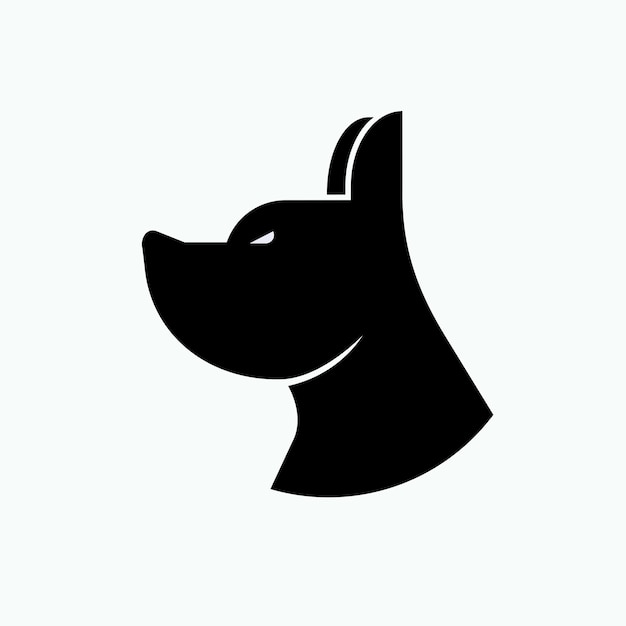 Dog Icon Pet Silhouette Guardian Animal Symbol Vector