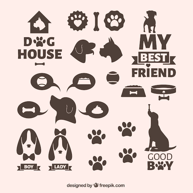 Vector dog icons