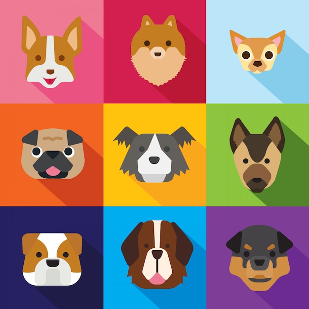 Vector dog icons