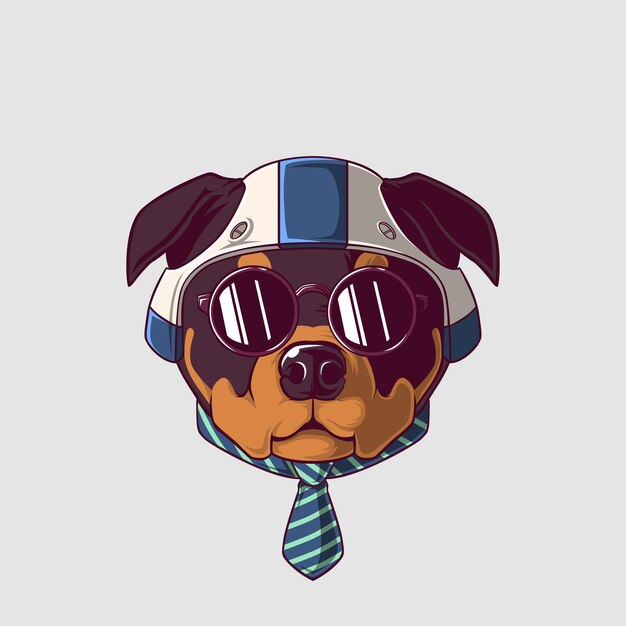 Dog illustration in a cute style