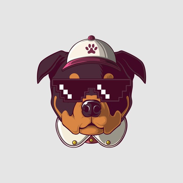 Dog illustration in a cute style