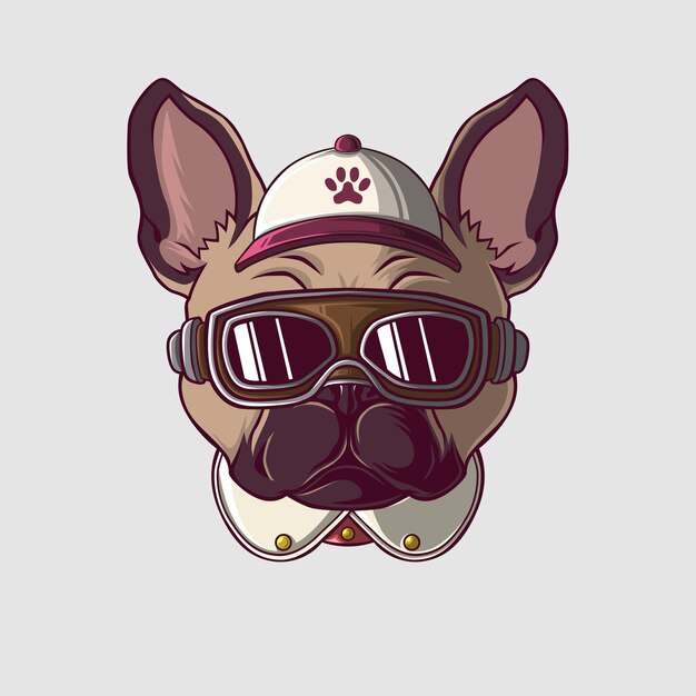 Dog illustration in a cute style