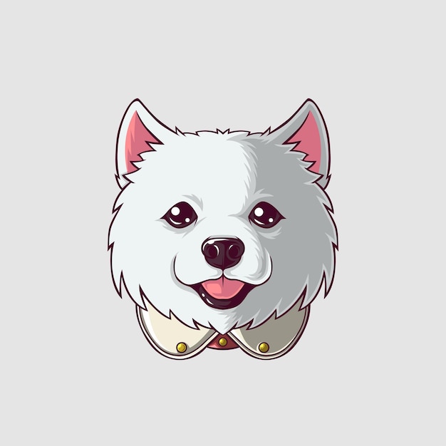 Vector dog illustration in a cute style