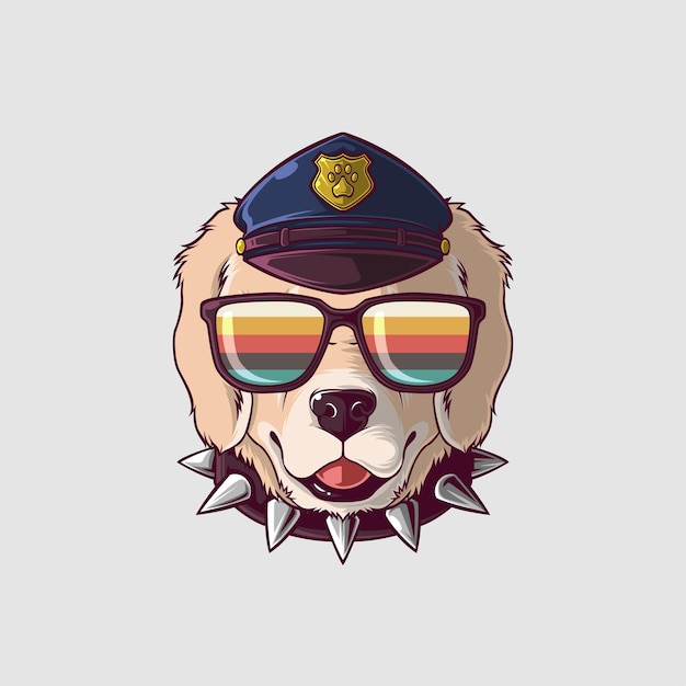 Dog illustration in a cute style