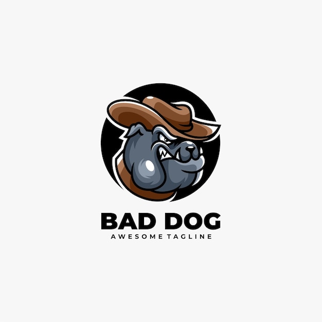 Vector dog illustration logo