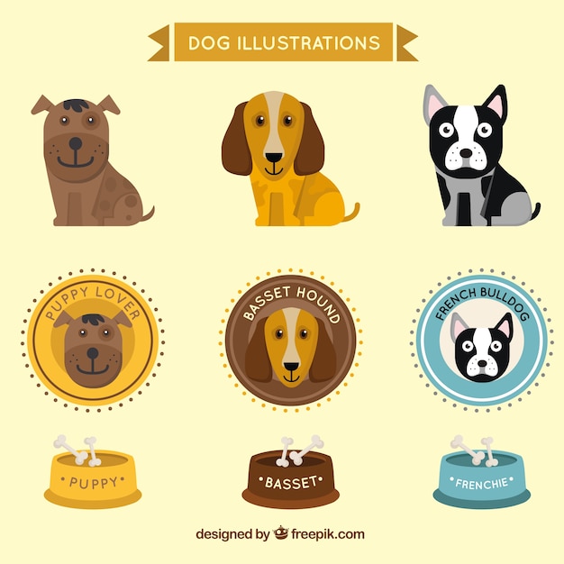 Vector dog illustrations