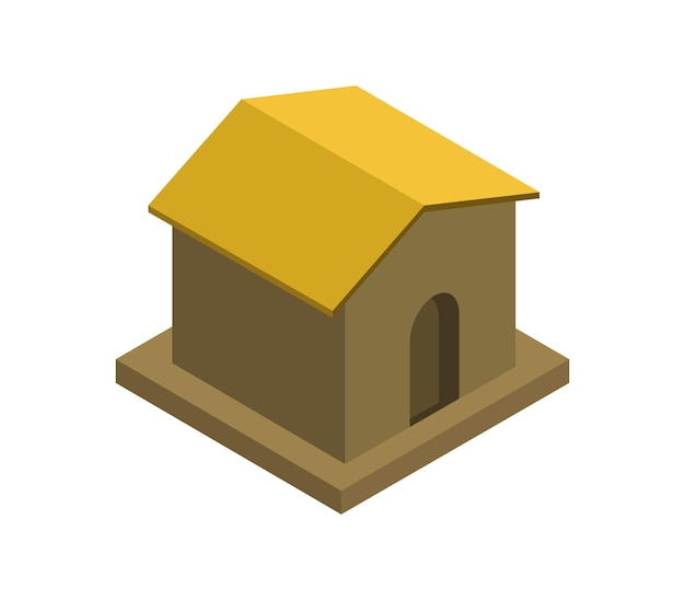 Dog kennel isometric