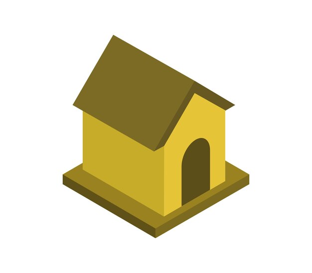 Dog kennel isometric