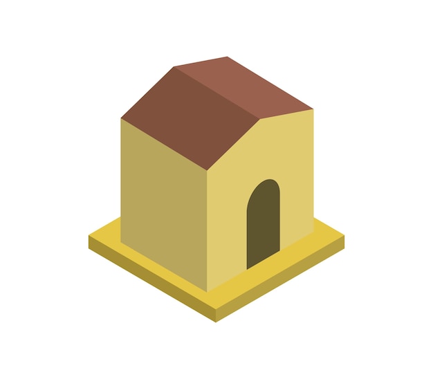 Dog kennel isometric