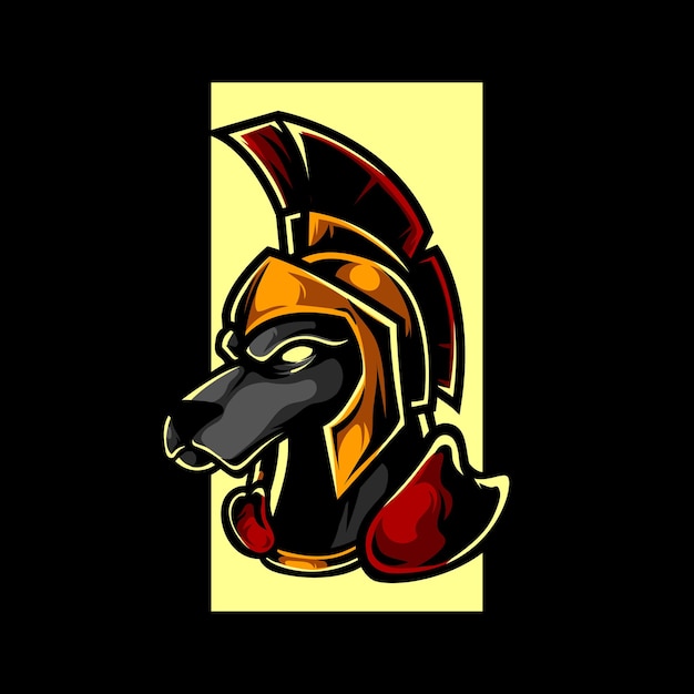Dog Knight E Sport mascotte-logo